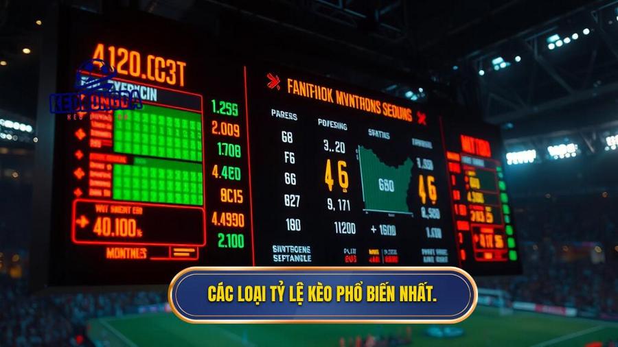 Các loại tỷ lệ kèo phổ biến nhất.